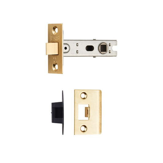 TUBULAR MORTICE LATCH WITH BOLT THROUGH 76mm BRASS BTL3/RP