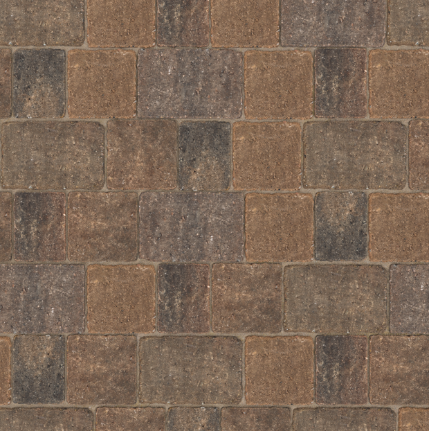 BRADSTONE WOBURN RUMBLED 50mm BLOCK PAVING 134 x 134 x 50mm RUSTIC 48233 (NEW)