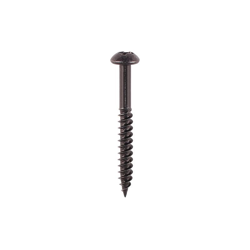 TIMCO ROUNDHEAD POZI BLACKJAX SCREWS 10 x 1.1/2" (BAG 8) BLACK 10112BJCP