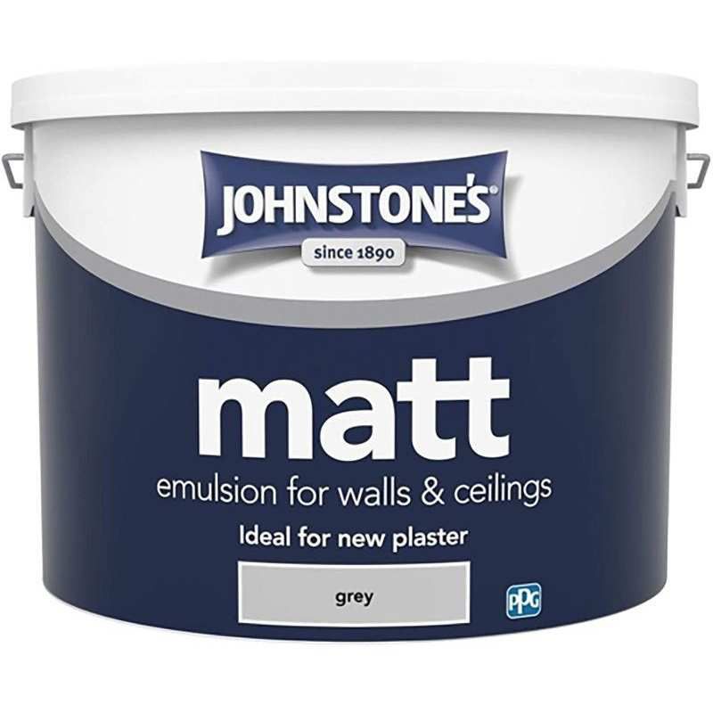 JOHNSTONES VINYL MATT EMULSION 10l GREY 423263