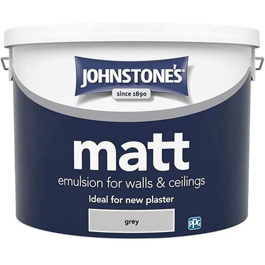 JOHNSTONES VINYL MATT EMULSION 10l GREY 423263