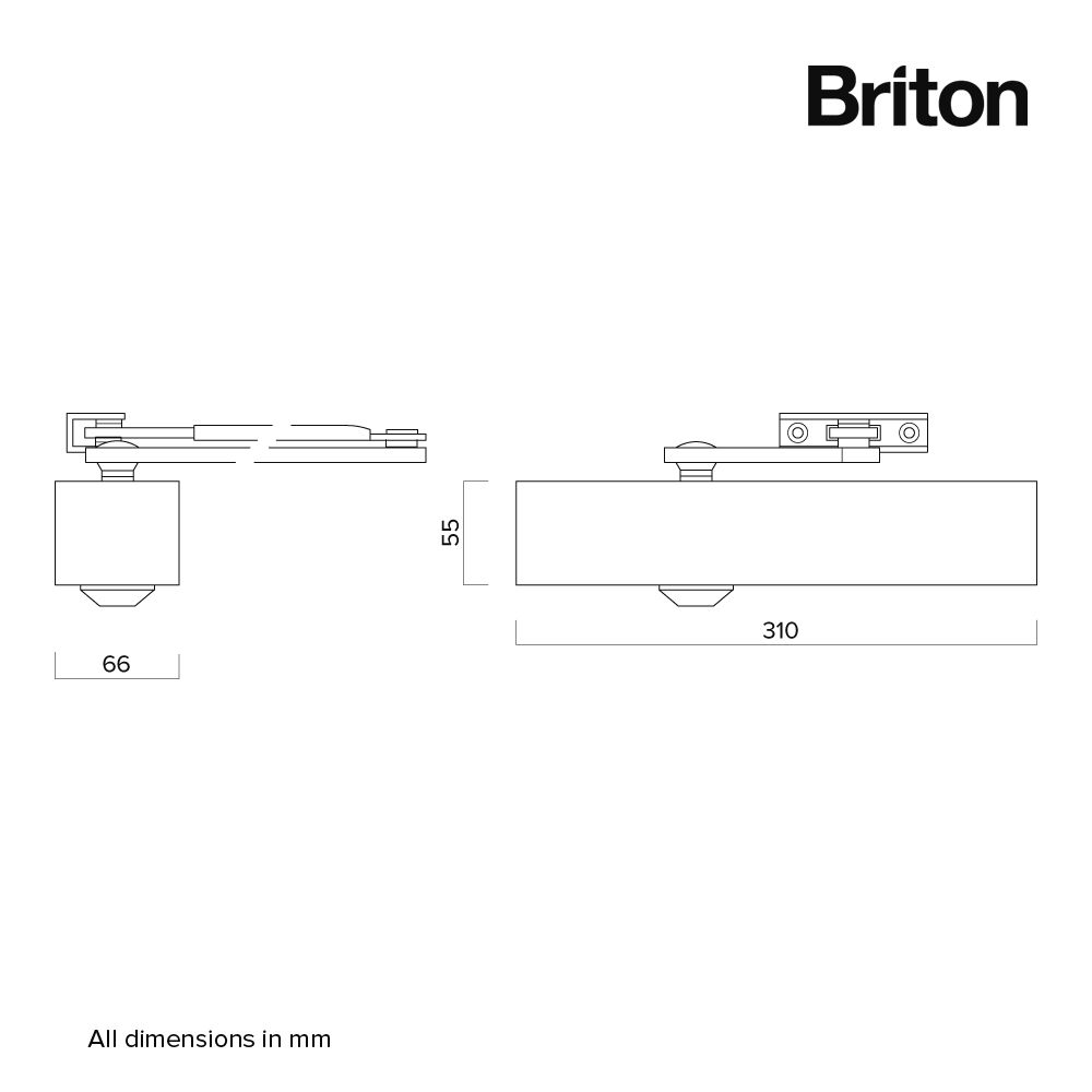 BRITON ADJT 2-6 DOOR CLOSER 2130B.C.SES