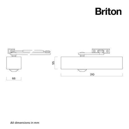 BRITON ADJT 2-6 DOOR CLOSER 2130B.C.SES