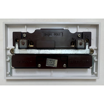 SPARKPAK E40 2-GANG FLUSH SWITCH SOCKET PREPACK