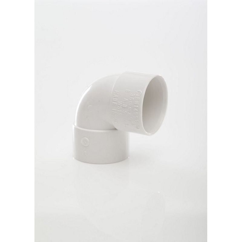 POLYPIPE ABS KNUCKLE BEND 32mm x 90deg WS15 WS15G GREY