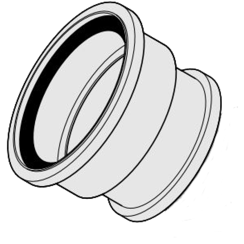 POLYPIPE SUPER CLAY PIPE ADAPTOR TO PVC SPIGOT 160mm UG659