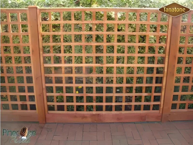 NWP TANALISED BROWN HEAVY DUTY SQUARE TRELLIS 6 x 2' FENCE PANEL