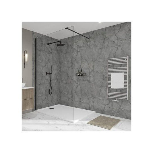 WETWALL ELITE T&G PANEL 9 x 2420 x 600mm MARMO GRIGIO 12822511