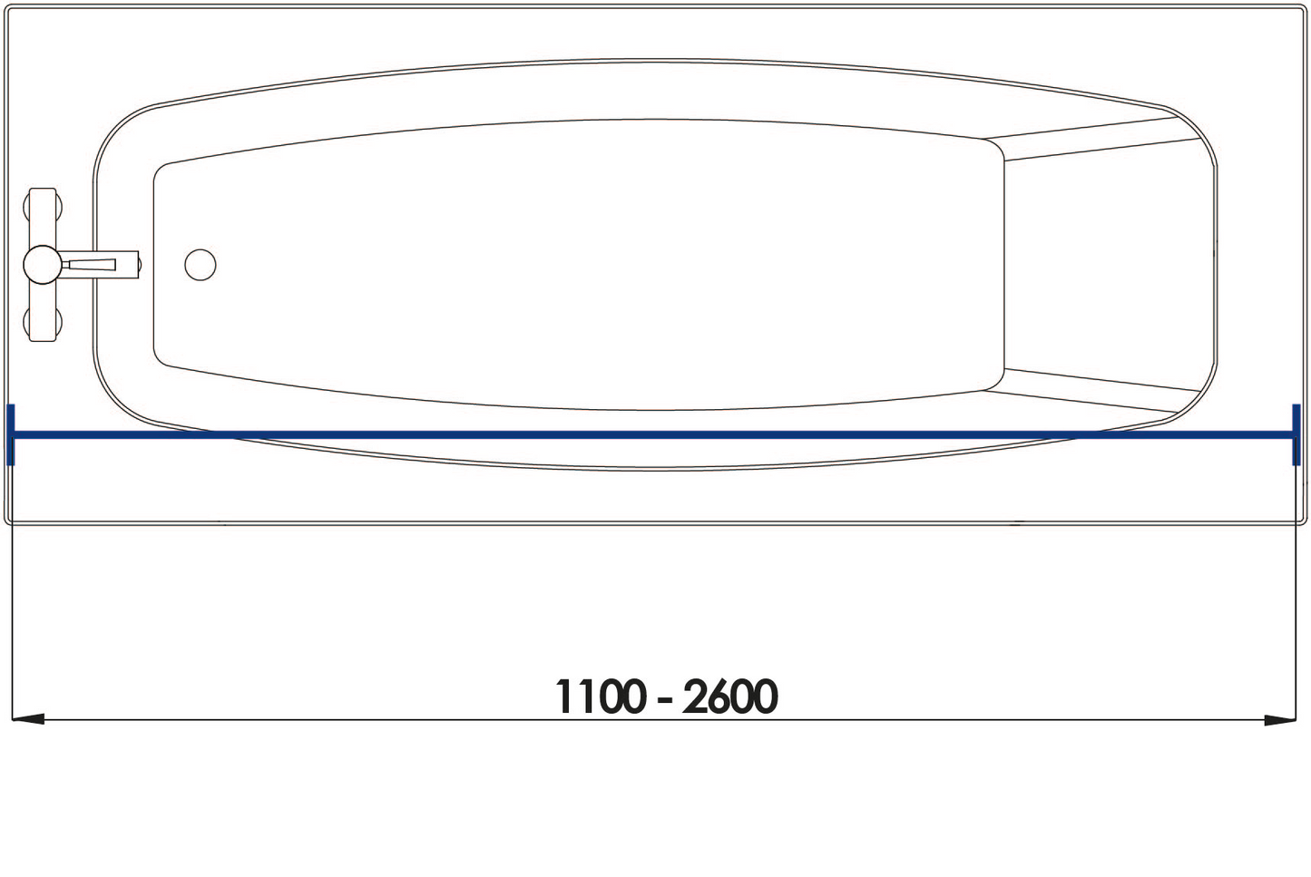CROYDEX AD102000 TELESCOPIC CURTAIN ROD 8'6" SILVER