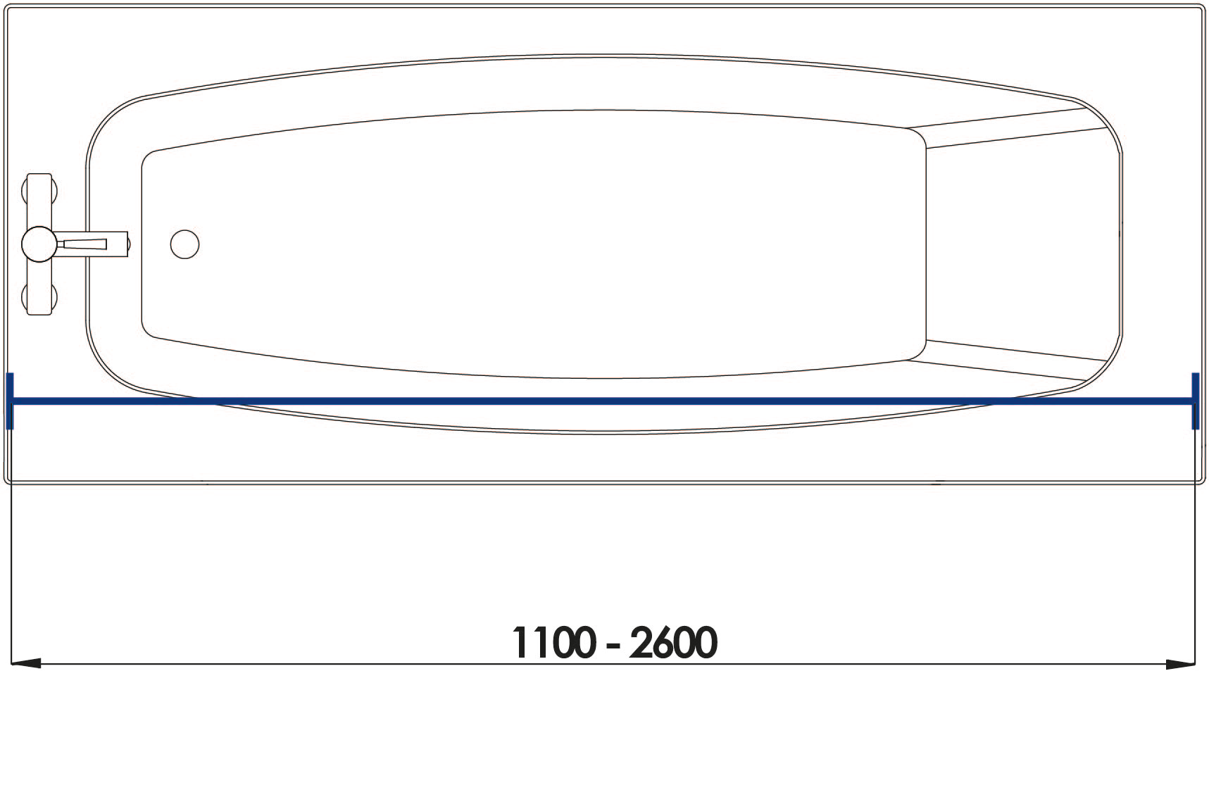 CROYDEX AD102000 TELESCOPIC CURTAIN ROD 8'6" SILVER