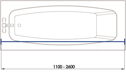 CROYDEX AD102000 TELESCOPIC CURTAIN ROD 8'6" SILVER
