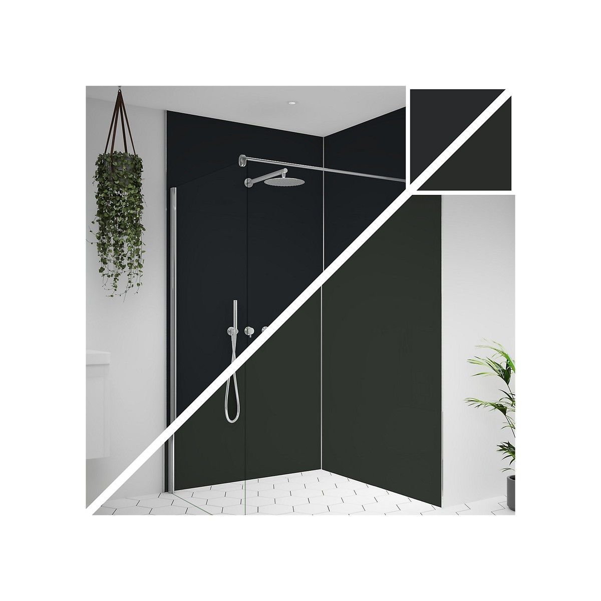 WETWALL ALLOY PANEL 4 x 1220 x 2440mm MIDNIGHT GREY/HADRIAN GREEN SWA-MGHG-2440X1220X4
