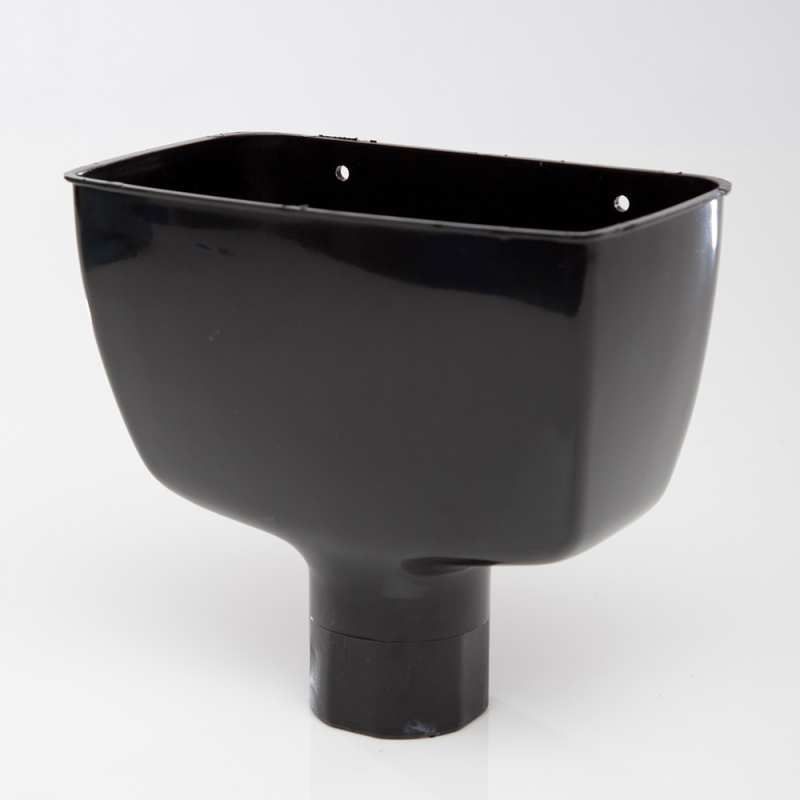 POLYPIPE RAINWATER 68mm ROUND HOPPER HEAD RR130B BLACK