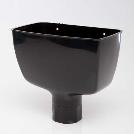 POLYPIPE RAINWATER 68mm ROUND HOPPER HEAD RR130B BLACK