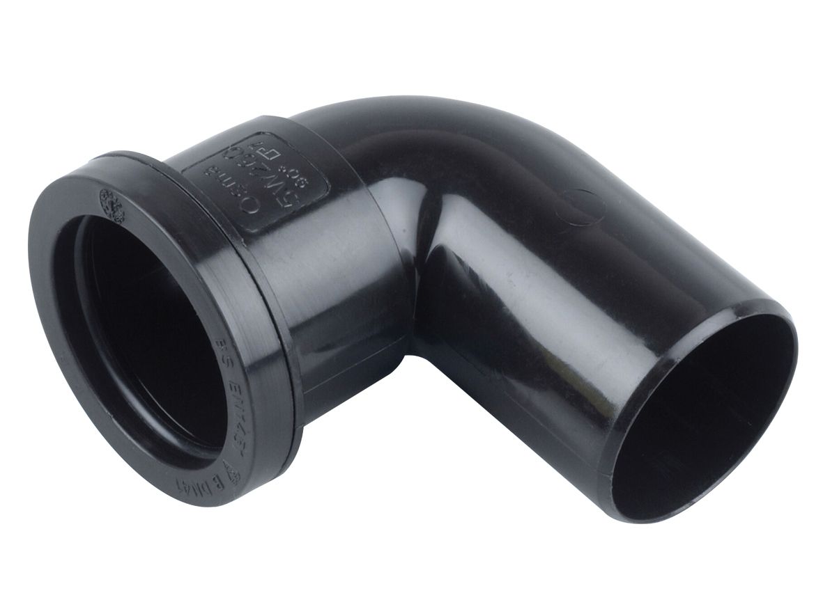OSMAWELD 5W260 PP SPIGOT BEND 90deg 40mm 5W260B BLACK