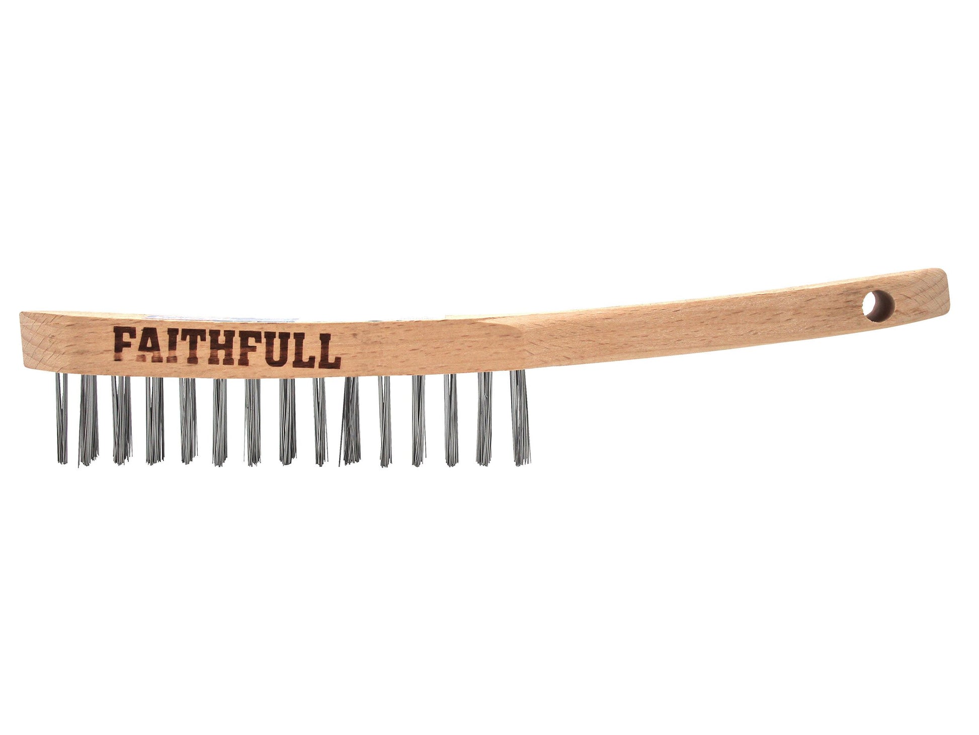 FAITHFULL FAI5804F 4 ROW WIRE BRUSH 100% FSC