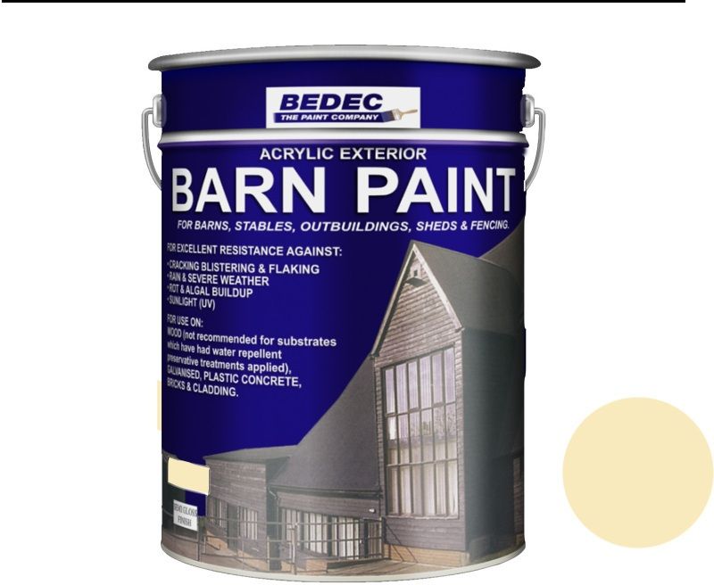 BEDEC SEMI GLOSS BARN PAINT 20l COUNTRY CREAM BEDE2AK1880/54