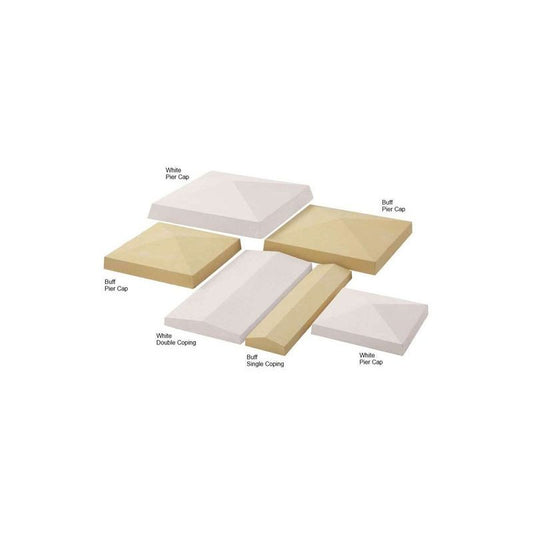 STONEMARKET PYRAMID PIER CAP 380 x 380mm BUFF KW1600031