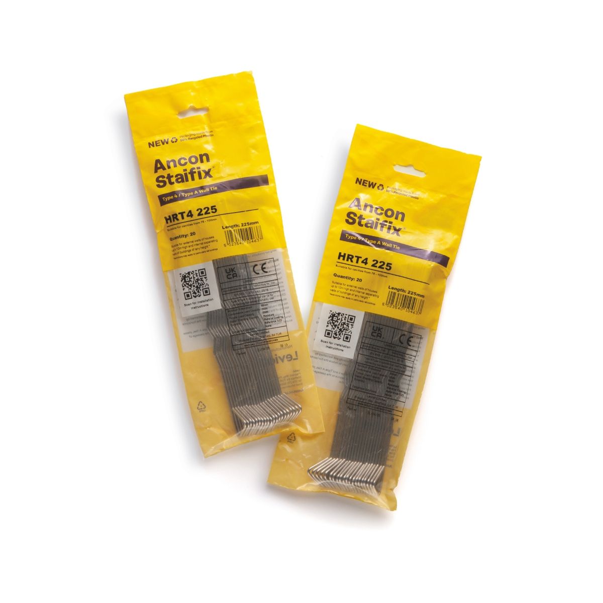 ANCON STAIFIX HRT4 HOUSING WALL TIE 225mm (PACK 20) HRT422520PKS