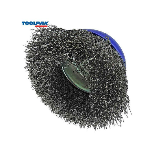TOOLPAK WB05 CRIMPED CUP BRUSH 75mm M14 BORE