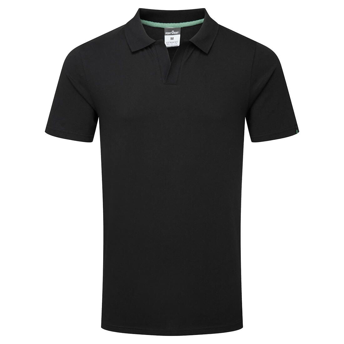 Organic Cotton Recyclable Polo Shirt, L, R, Black