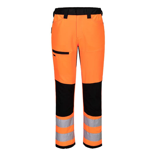 WX2 Eco Hi-Vis Class 2 Service Trouser, 28, R, Orange/Black