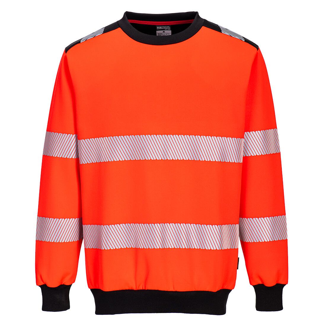 PW3 Hi-Vis Sweatshirt, 4XL, , Red/Black