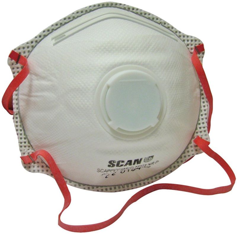 SCAN SCAPPEP3MVDB MOULDED DISPOSABLE VALVED MASKS FFP3 (PACK 10)