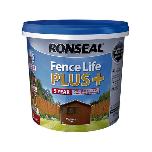 RONSEAL FENCELIFE PLUS 5l MEDIUM OAK 37622