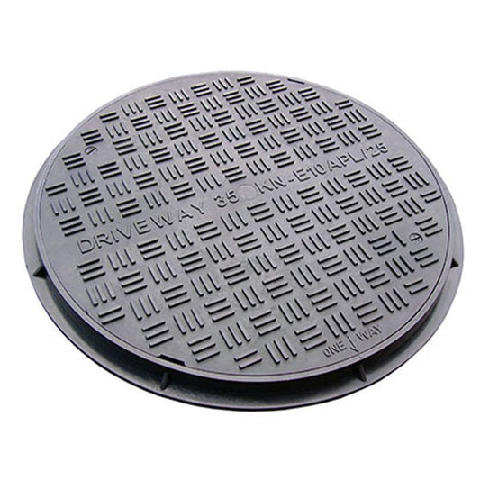 EJ POLYPROPYLENE CIRCULAR ACCESS COVER & FRAME SINGLE SEAL 450mm DIA x 30mm PEDESTRIAN E10APL