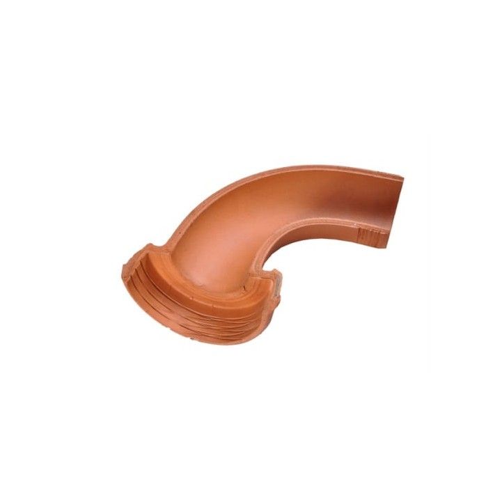 CANOVA CLAY CHANNEL SINGLE SOCKET BEND 150mm x 90deg LH CB1/2L