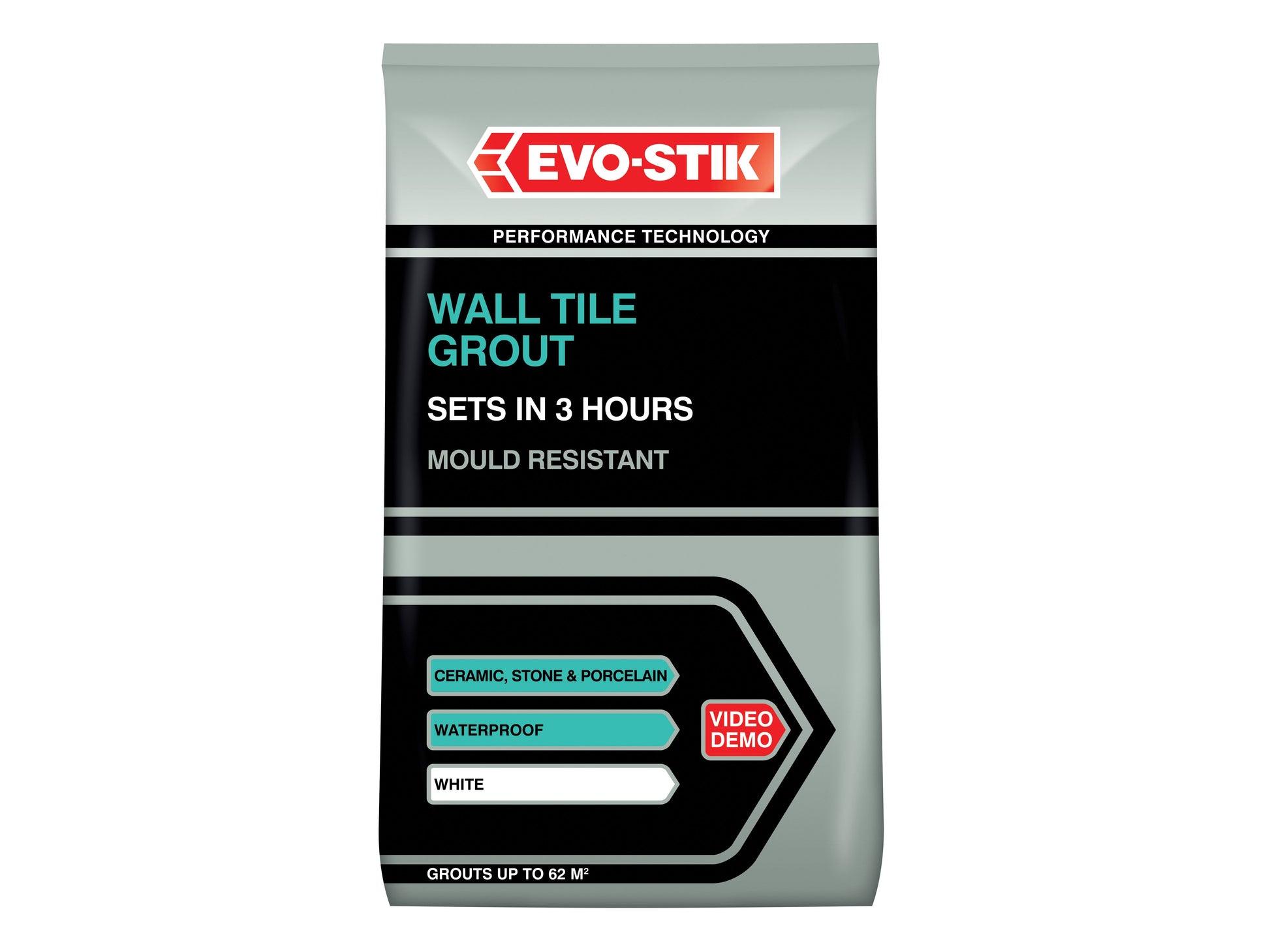 EVOSTIK EVO478718 WALL TILE GROUT MOULD RESISTANT 1.5kg WHITE
