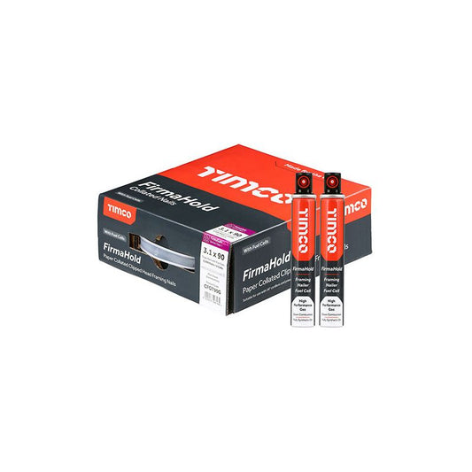 TIMCO FIRMAHOLD GALV SMOOTH COLLATED NAILS & GAS 3.1 x 90mm (PACK 2200) CFGT90G