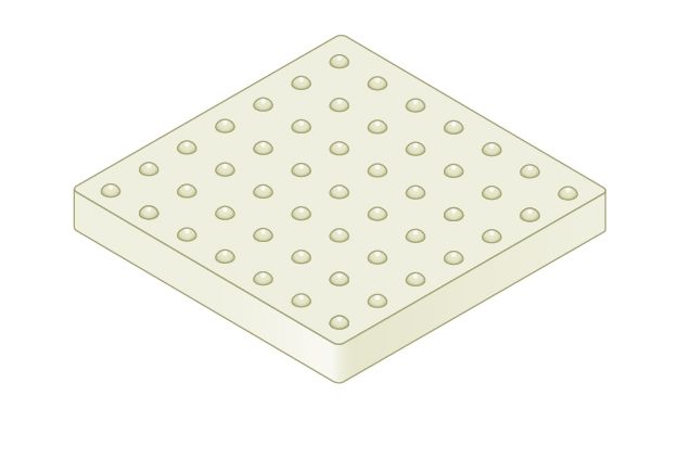 BRETT TACTILE BLISTER PAVING 450 x 450 x 50mm RED BPE50RD