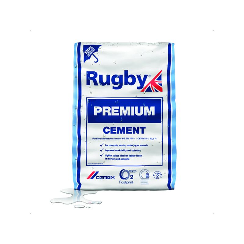 Rugby Premium Cement (Plastic Bag) 25kg 10119696
