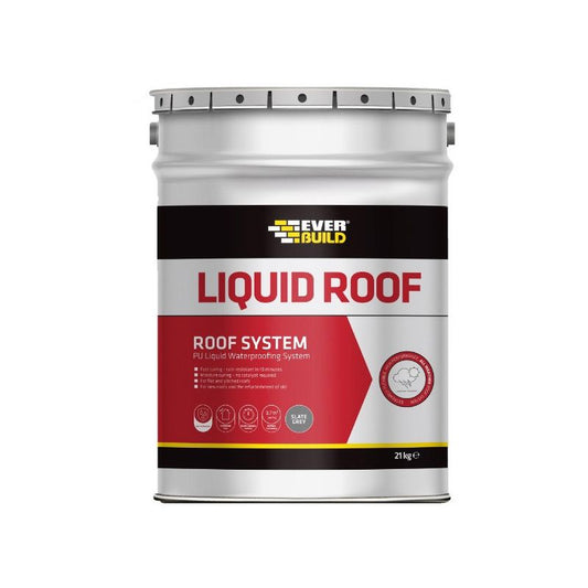 Everbuild Aquaseal Liquid Roof 21Kg Grey AQLIQRFGY21