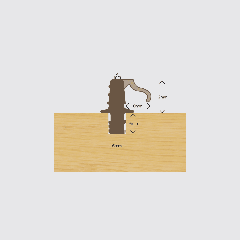 EXITEX THRESHOLD SEALING BAR BROWN 1000mm 1.10.0452.1000.10