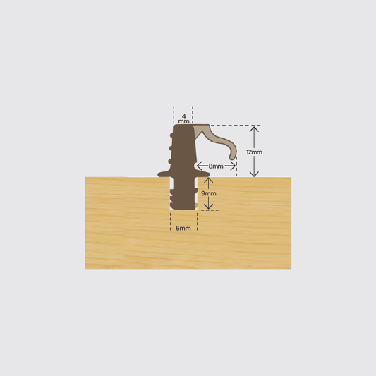 EXITEX THRESHOLD SEALING BAR BROWN 1000mm 1.10.0452.1000.10