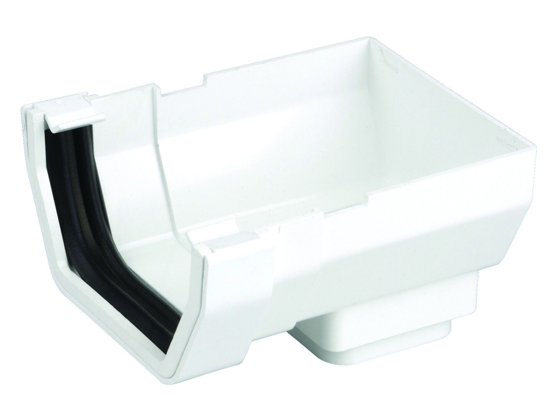 OSMASQUARELINE 4T807 PVCU STOPEND OUTLET 100mm 4T807W WHITE