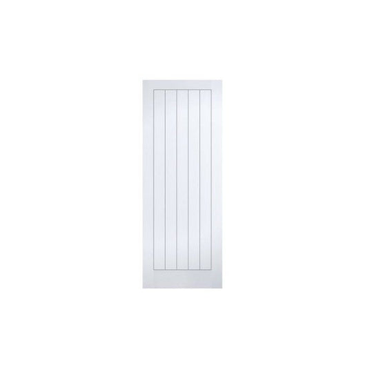 LPD ESSENTIALS 5 PANEL VERTICAL WHITE TEXTURED FIRE DOOR 1981 x 838 x 44mm FCTEXV5P33