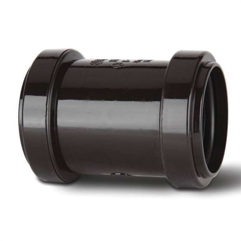 POLYPIPE PUSHFIT STRAIGHT COUPLING 40mm WP26 WP26B BLACK