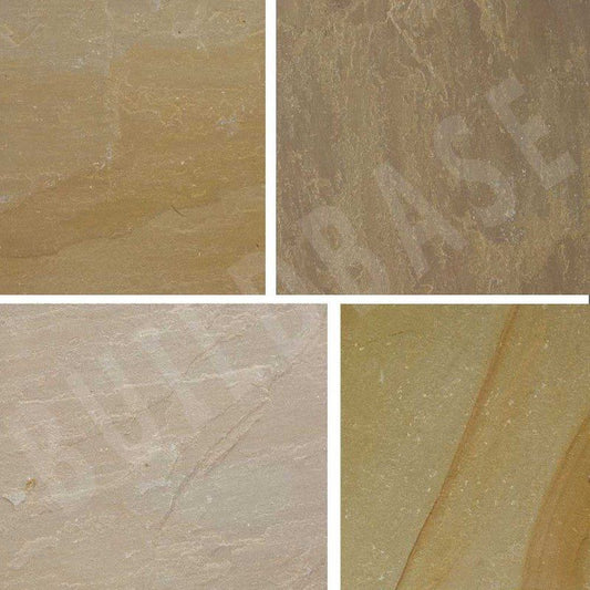 BRADSTONE NATURAL SANDSTONE SETTS 100 x 100 x 30-45mm AUTUMN GREEN 67335