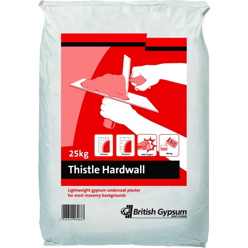 BRITISH GYPSUM HARDWALL PLASTER BAG 25kg 06110/3