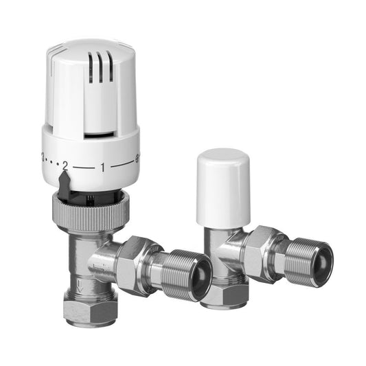 EPH TRV ANGLED TWINPACK 10mm WHITE/CHROME EMTRV10