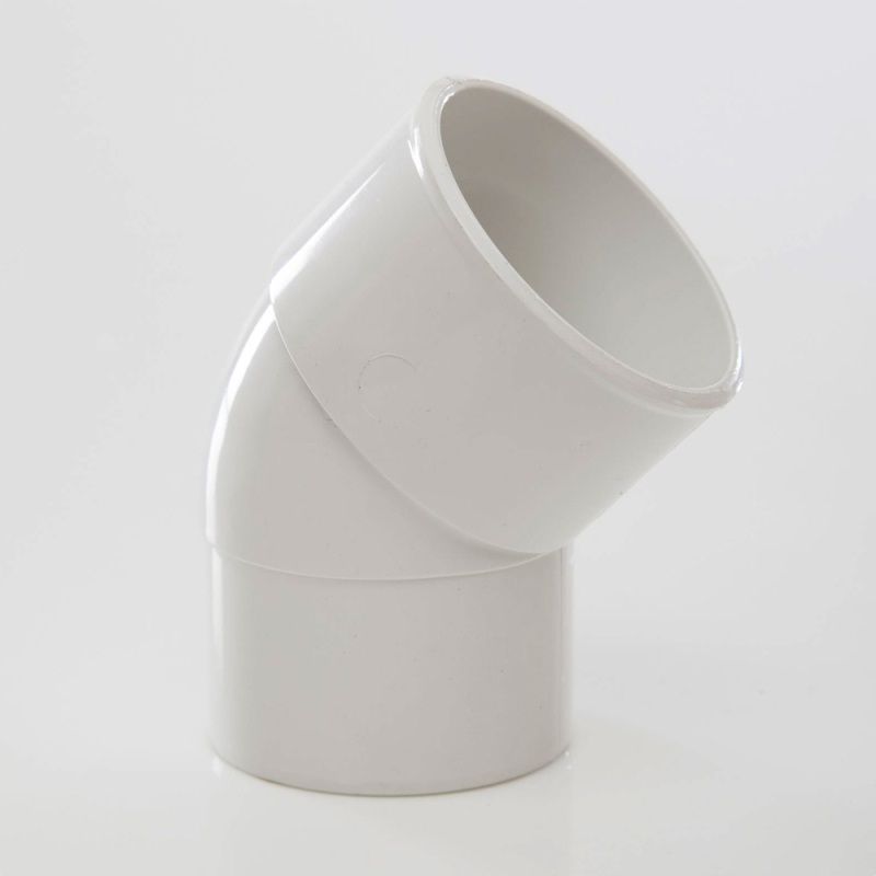 POLYPIPE ABS SPIGOT BEND 50mm x 45deg WS66 WS66W WHITE