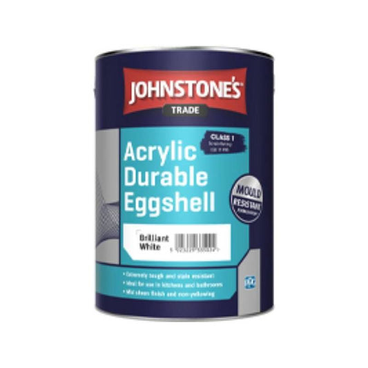 JOHNSTONES ACRYLIC EGGSHELL BRILLIANT WHITE 2.5l 301545