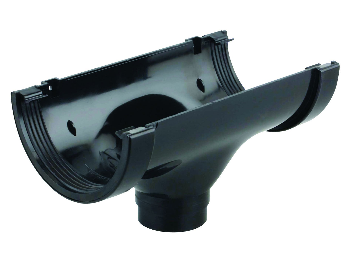 OSMASUPEROUNDLINE 5T508B PVCU RUNNING OUTLET 125mm BLACK
