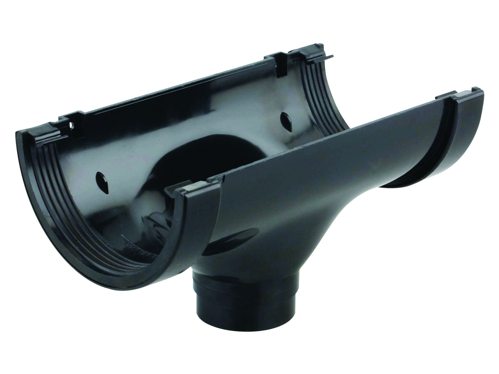 OSMASUPEROUNDLINE 5T508B PVCU RUNNING OUTLET 125mm BLACK