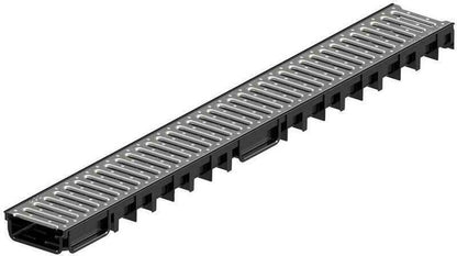 ACO EASYLINE H50 BLACK DRAINAGE CHANNEL GALVANISED STEEL GRATING 1000mm A15 330008