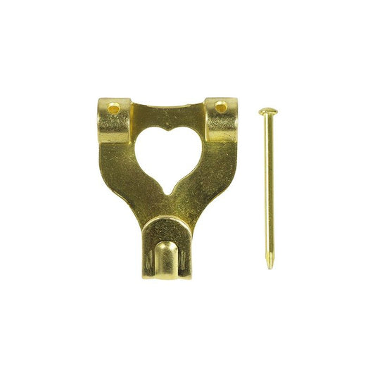 TIMCO DOUBLE PICTURE HOOKS NO.3 ELECTRO BRASS (BAG 4) 3PHDP